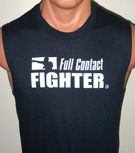 Navy Sleeveless T-Shirt with Bold FCF Logo