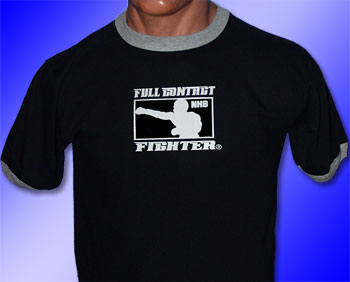 Retro NHB black  T-Shirt with gray trim