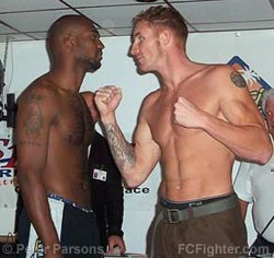 Fritz Paul (left) vs. Jason MacDonald - Photo by Peter Parsons