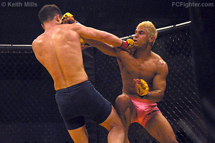 Javier Vazquez hitting Alberto Crane - Photo by Keith Mills