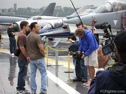 IFL/Intrepid: Renzo and the camera crew - Photo by Jim Genia