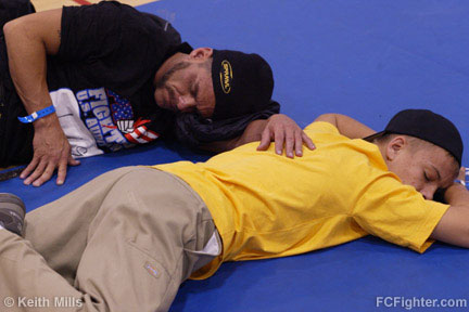 Former KOTC Bantamweight Champion Frankie Bollinger protecting his son even in sleep
