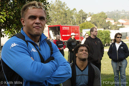 Up-and-comer Wojtek Kaszowski with trainer Carlos Newton