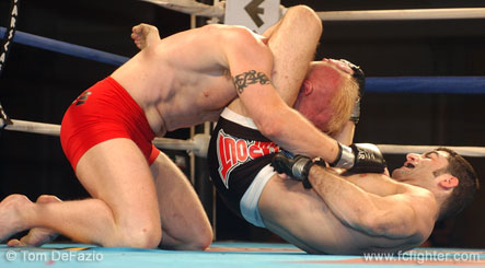 Serra (right) choking McCoy