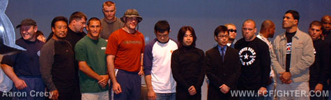 Fighters at Pride-17 press contest