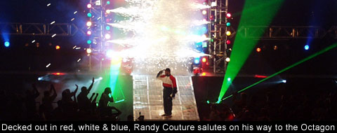Randy Couture saluting