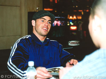 Jens Pulver signs autographs