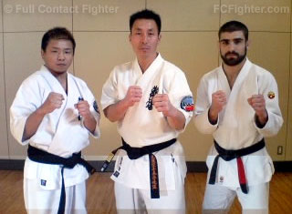 Hiroyuki Abe, Sensei Hajime Kazumi and Antonio Carvalho