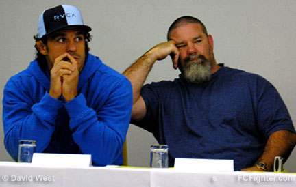 Cage Rage 21 Weigh-ins: Vitor Belfort (left) and David "Tank" Abbott - Photo by David West