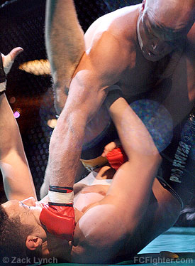 Extreme Fighting International (Apr 14, 2007): Jerry Spiegel pounding on Cesar Barros - Photo by Zack Lynch