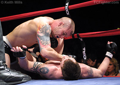 HOOKnSHOOT Absolute Fighting Championship 3: Jason Maxwell finishing Jens Pulver - Photo by Keith Mills