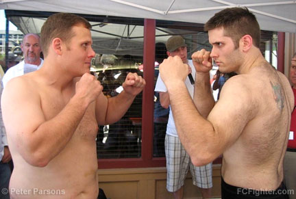 KOTC Canada Weigh-ins (July 13, 2007): Pete Rogers (left) vs. John Cole - Photo by Peter Parsons