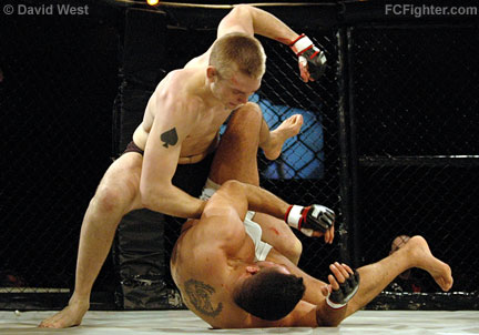 Zone FC 1 (Feb 9, 2008): Alexander Gustavsson (top) pounding on Farbod Fadami - Photo by David West