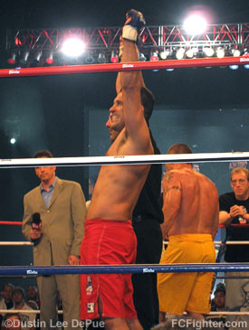 IFL: Renzo Gracie is declared the winner after submitting Pat Miletich - Photo by Dustin Lee DePue