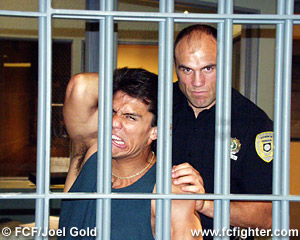 Frank Shamrock & Randy Couture on the set of Oz