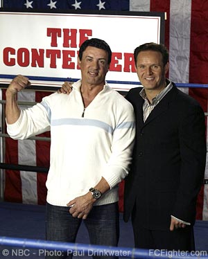 Sylvester Stallone and Mark Burnett at 'The Contender' Press Conference