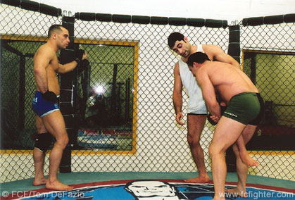 Gil Castillo training with Matt and Nick Serra