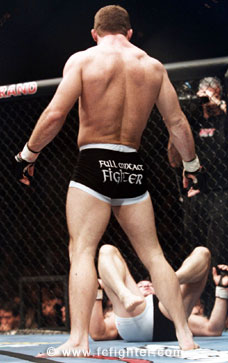 Matt Hughes standing over Gil Castillo at UFC 40