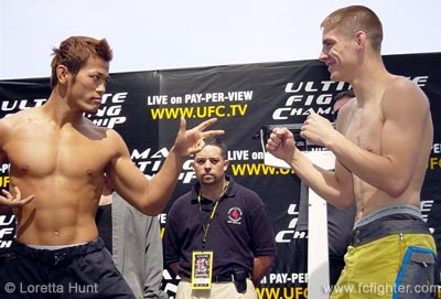 Genki Sudo (left) clowning it up with Duane Ludwig
